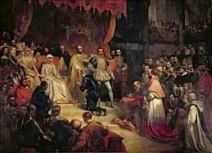 The Abdication of Charles V 1500-58 by Louis Gallait