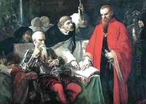 The Oath of Vargas by Louis Gallait