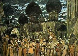 Stage design for a theatrical production by Aleksandr Jakovlevic Golovin