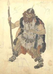 Costume design for Das Rheingold Guard by Aleksandr Jakovlevic Golovin