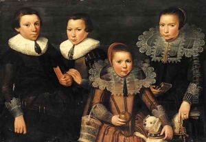 A family portrait of two brothers, aged 11 and 7, and two sisters, aged 4 and 9