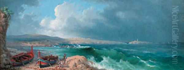 Fishermen on the Maltese coast - view 1