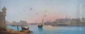 Sunset over Grand Harbour, Valetta