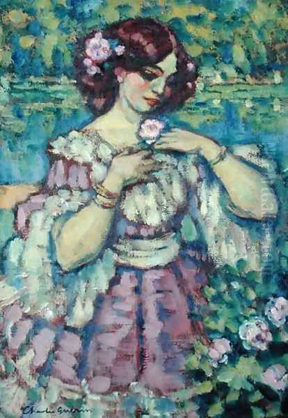 Lady with a Rose - view 1