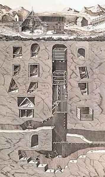 Cross section of a mine - view 1