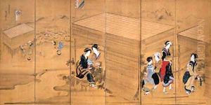 Picking tea by Hotei Gosei