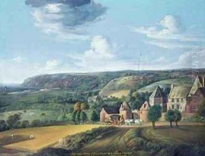 View of Potrel Manor near Dragey in Normandy by Jan the Elder Griffier