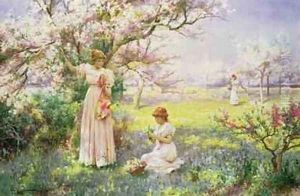 Spring Picking Flowers by Alfred Augustus I Glendenning