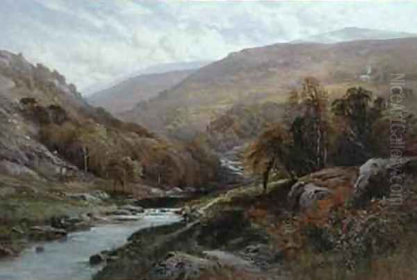 A Fisherman by a Highland Stream - view 1