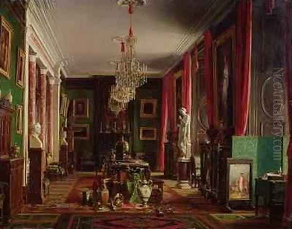 Interior of the Office of Alfred Emilien 1811-92 Count of Nieuwerkerke Director General of the Imperial Museums at the Louvre - view 1