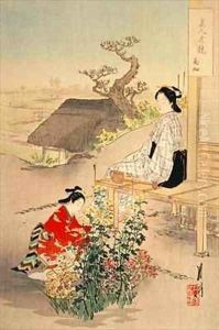 Chrysanthemum Garden by Ogata Gekko