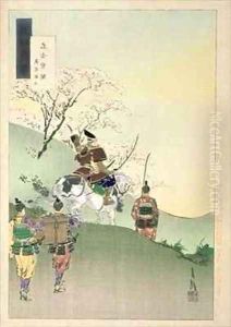 Yoshiie Ason The Barrier at Nakoso by Ogata Gekko