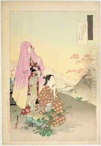 Women Admiring Maples by Ogata Gekko