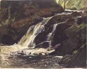 Waterfall by Christian Friedrich Gille