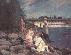 Fishing on the Seine by Gabriel Guay