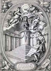 Dedicatory engraving to Gottfried Finger by Simon II Gribelin