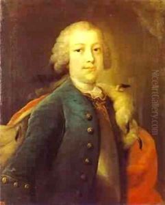 Portrait Of Prince Boris Kurakin (1733-1764) 1748 by Georg Christoph Grooth
