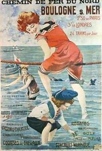 Poster advertising the seaside resort of Boulogne sur Mer by Henri (Boulanger) Gray