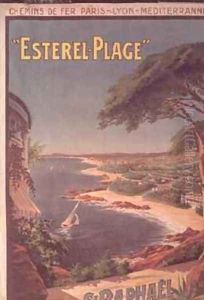 Poster advertising Esterel Plage St Raphael by Henri (Boulanger) Gray