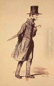The Employee from Les Francais peints par eux memes by Paul Gavarni