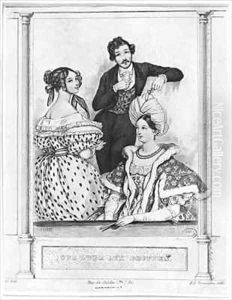 A theatre box at the Bouffes by Paul Gavarni