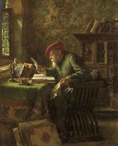 Gelehrter am Schreibtisch by Max Gaisser