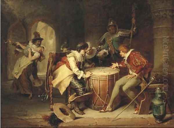 Soldiers gambling - view 1