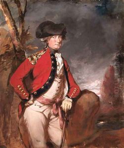Portrait of Charles, 1st Marquis Cornwallis (1738-1805), three-quarter-length, in uniform, holding a cane in his left hand, in a landscape by Daniel Gardner