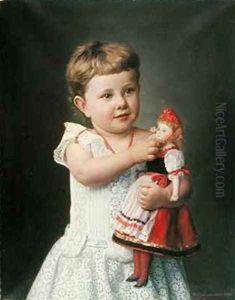 The Artists Granddaughter Olga Graupenstein by Friederich Wilhelm Graupenstein