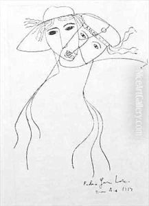 Drawing to Illustrate One of his Own Poems by Federico Garcia Lorca