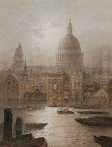 St Paul's from Bankside by Frederick E.J. Goff
