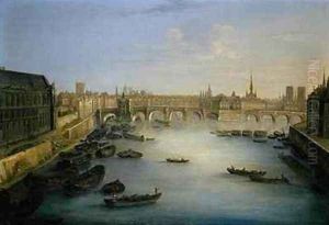 View of Paris by Charles Laurent Grevenbroeck