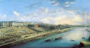 View of Passy and Chaillot from Grenelle by Charles Laurent Grevenbroeck