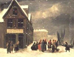 A Quayside in Winter Unloading the Catch by Julie Gobert