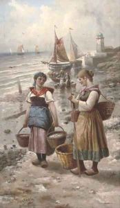 Fisherwives on the shore