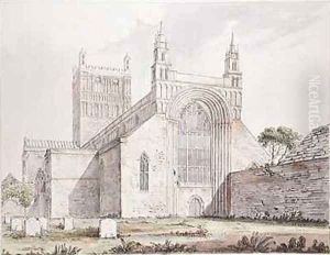 Tewkesbury Church Gloucestershire by Moses Griffith