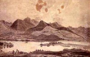 Panoramic View of Derwentwater and the Vale of Keswick 2 by Moses Griffith