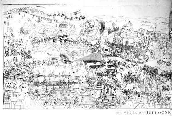 The Siege of Boulogne by King Henry VIII 1491-1547 in 1544 - view 1