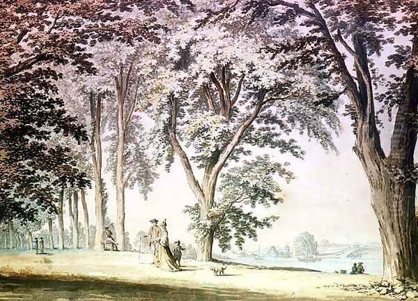 Trees by the Thames opposite Hammersmith - view 1