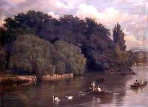 A River Scene in Kent by Arthur Gilbert