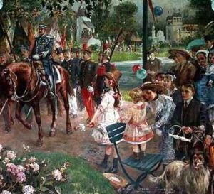 The March past to the Exhibition at Roubaix by Gustave Grau