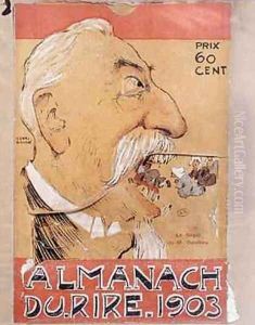 Caricature of Justin Louis Emile Combes 1835-1921 eating the clerics by Henri Gousse