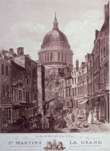St Martins le Grand The site for the New Post Office by Thomas Girtin