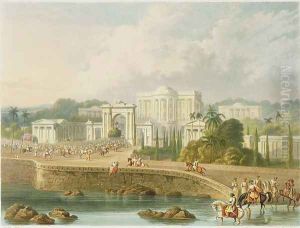 The British Residency at Hyderabad in 1813 by Grindlay, Captain Robert M.