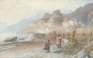 Washerwomen on the Italian coast