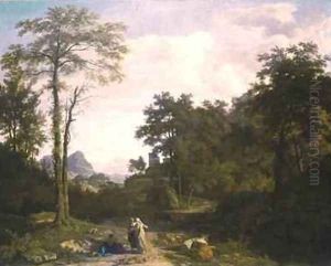Arcadian Landscape by Johannes (Polidoro) Glauber