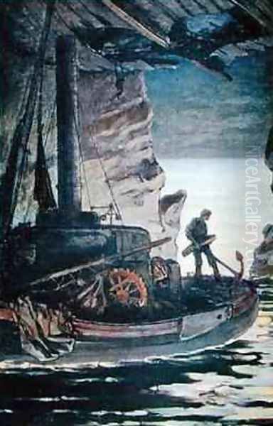 Illustration from Les Travailleurs de la Mer by Victor Hugo - view 1