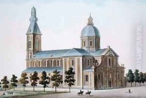 Church of St Pierre at Ghent from Choix des Monuments Edifices et Maisons les plus remarquables du Royaume des Pays Bas by Pierre Jacques Goetghebuer