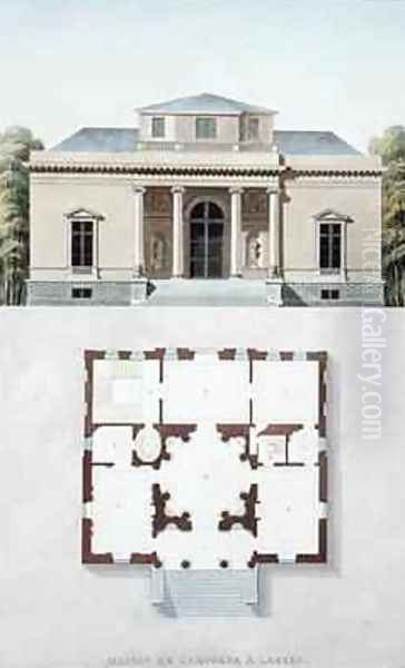 Country House at Laeken from Choix des Monuments Edifices et Maisons les plus remarquables du Royaume des Pays Bas - view 1