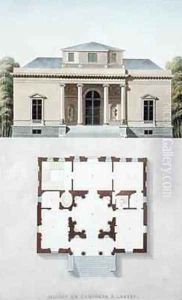 Country House at Laeken from Choix des Monuments Edifices et Maisons les plus remarquables du Royaume des Pays Bas by Pierre Jacques Goetghebuer